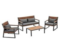 Ensemble de mobilier de jardin raumhirsch TEXAS pour 6 personnes : table de jardin avec 6 chaises, idéal pour créer un coin salon, une salle à manger en extérieur ou pour aménager une terrasse
