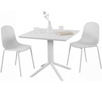Ensemble de mobilier de jardin Zeron comprenant 2 chaises, de couleur blanche