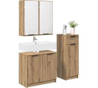 Ensemble de mobilier de salle de bain 3 pc Chêne artisanal