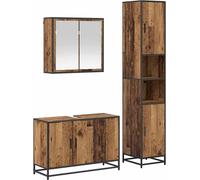 Ensemble de mobilier de salle de bain 3 pcs Bois Ancien