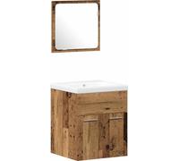 Ensemble de mobilier de salle de bain 3 pcs Bois Ancien