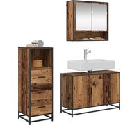 Ensemble de mobilier de salle de bain 3 pcs Bois Ancien