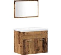 Ensemble de mobilier de salle de bain 3 pcs Bois Ancien