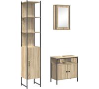 Ensemble de mobilier de salle de bain 3 pcs Chêne Sonoma