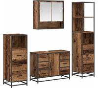 Ensemble de mobilier de salle de bain 4 pcs Bois Ancien