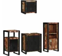 Ensemble de mobilier de salle de bain 4 pcs Bois Recyclé Solide