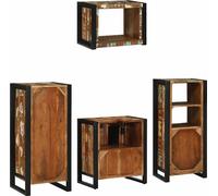 Ensemble de mobilier de salle de bain 4 pcs Bois Recyclé Solide