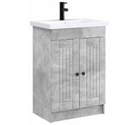 Ensemble de mobilier de salle de bain Gris béton