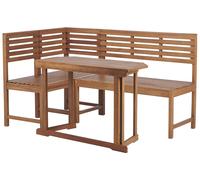 Ensemble de bancs d'angle pour balcon en bois d'acacia TREIA