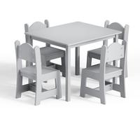 Ensemble de mobilier pour enfants FCH, comprenant une table et 4 chaises, dimensions : 50x50x51 cm, couleur : gris