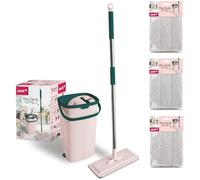 Ensemble de mops York avec seau et système d'essorage, en microfibre