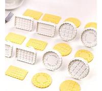 Ensemble de moules à biscuits 3D, tampon à biscuits, convient pour les bonbons et l'art du sucre, outils de cuisson pour la décoration de bonbons et de pâte, essentiels de cuisson ABS