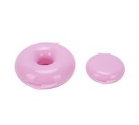 Ensemble de moules à donuts en plastique PLA de qualité alimentaire, en forme de donuts, pour boulangerie, fête, mariage, tailles de gâteaux uniformes, façonnage sans effort, gain (Rose)