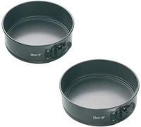 Ensemble de moules à gâteau Ibzoa® – 2 moules à ressort (23 et 20 cm) avec fond amovible + pot à sucre hermétique de 1 litre, en grès noir mat
