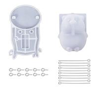 Ensemble de moules de moulage époxy Swing Pigs, jolis moules en résine de Silicone, moule en Silicone Swing Pigs pour décorations de mariage, de maison et de voiture, moules de moulage en résine époxy