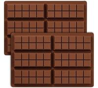 Ensemble de moules en silicone pour chocolat, modèle "Unyqoos®", pour réaliser des chocolats de grande taille (2 moules, 6 portions par moule) – sans BPA, revêtement antiadhésif, adaptés au four, au r