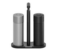 Ensemble de Moulins à Sel et Poivre Professionnels Luvan, Moulin Manuel Robuste en Aluminium avec 12 Niveaux de Mouture Réglables, Coffret Cadeau pour Amis et Famille