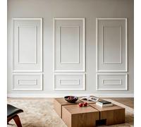 Ensemble de moulures murales VEVOR, lot de 3, 45,97 x 78,99 cm et 78,99 x 138,18 cm, moulures à double rainure, profil large et étroit, polystyrène pouvant être peint, moulures décoratives pour salon