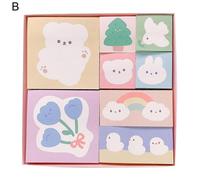 Ensemble De Notes Autocollantes, Faciles À Écrire, Multi-Tailles, Pratiques, Sans Odeur, Motifs De Dessins Animés Pour Enfants, 1 Ensemble