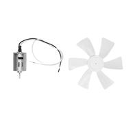 Ensemble de Pales de Ventilateur de Toit pour Camping-car avec Moteur 12V | Pales en plastique durable, circulation d\'air efficace, kit d\'installation complet, moteur réversible