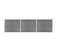 vidaXL Panneau de clôture WPC et Aluminium Noir 42039066