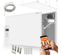 Ensemble de panneaux de chauffage infrarouges CRONOS Graphene PRO CGP-300TWP, couleur blanche, avec support de plafond