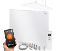 Ensemble de panneaux de chauffage infrarouges CRONOS Graphene PRO CGP-300TWP, couleur blanche, avec support de plafond de la marque BRAND