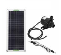Ensemble de panneaux solaires 50 W avec pompe sans balais pour fontaine 50 | Energy Efficient, Stable Brushless Pump, Easy Install, Plastic Build, für ideal For Gardens, Farms, Irrigation