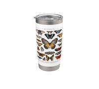 Ensemble de papillons Entomologiste Science, Animal Gobelet isotherme en acier inoxydable double paroi