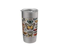 Ensemble de papillons Entomologiste Science, Animal Gobelet isotherme en acier inoxydable double paroi
