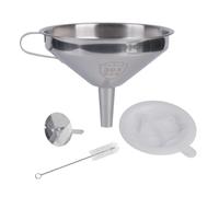 Ensemble de passoire à sauce manuelle, 13CM | Ensemble de mailles d ' entonnoir en acier inoxydable avec brosse, outil de préparation de cuisine réutilisable,