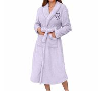 Ensemble de peignoirs Duohropke - Set de 2 - Pour sauna - 1 pièce - Doux et moelleux - En coton personnalisé - Pour sauna et bain - Kimono de bain et robe de bain en éponge, Violet (02), S