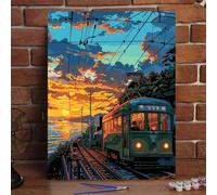 Ensemble de peinture à l'huile numérique DIY, coffret de peinture acrylique pour adultes, 40*50cm avec peintures et pinceaux. Idéal pour le bien-être, la peinture par numéros, la peinture faite main, 