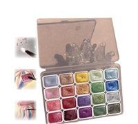Ensemble de peinture aquarelle changeante de couleur, 20 couleurs métallisées, pour enfants et adultes (B)