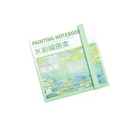 Ensemble de peinture aquarelle de voyage portable avec palette de peinture 50 feuilles de papier 300 g/m² pour artiste, carnet de notes, plateau de peinture pliable, carnet de croquis