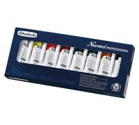 Ensemble de peintures à l'huile de base, 8 x 35 ml, présentées dans une boîte en carton, qualité artistique supérieure