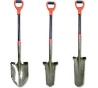 Ensemble de pelles de jardin professionnelles – Outils de jardin robustes comprenant une pelle de jardin avec scie à racines, une pelle de drainage et une pelle – adaptés à tous les projets de jardina