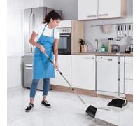 Ensemble de pelles et racloirs Benzoa® en aluminium, avec manche ergonomique de 137 cm, brosses en PET à 4 rangées (4 couches), bord en caoutchouc et dispositif de retrait des poils
