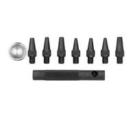 Ensemble de perforatrices à tête interchangeable, ensemble de poinçons pour travaux de maroquinerie, perforatrice ronde en acier de 2 à 5 mm pour ceintures en cuir et plastique,