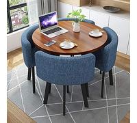 Ensemble de petites tables rondes pour 4 personnes avec chaises, 31.5in / 80 cm, pour cuisine, salon, salle à manger, bureau