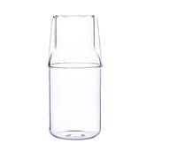 Ensemble de pichet à eau côté du lit avec verre pour chambre à coucher, ensemble de table de chevet, pichet à eau en verre transparent, pichet à eau pour nuit, pichet à eau avec lot de 500 ml