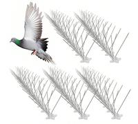 Ensemble de pics anti-oiseaux en acier inoxydable, composé de 5 modules et de 3 rangées, pour la protection des toitures, balcons et appuis de fenêtre contre les pigeons et autres oiseaux perchés. Bar