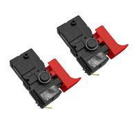 Ensemble de pièces de rechange pour réparation de perceuse | Paquet de 2 pièces d ' outils électriques noires et rouges avec bornes métalliques, boîtier compact et guide de