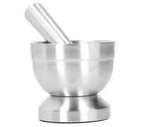 Ensemble de pilon à mortier en acier inoxydable, presse-ail manuel, broyeur, accessoire de cuisine (Grande taille)