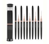 Ensemble de pinceaux à ongles, 1/5 pièces de pinceaux à ongles avec manche en métal, tailles 5/8/12/20/25 mm, pinceaux de design pour ongles, outils de peinture, de dessin et de traçage, pour une util