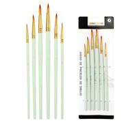 Ensemble De Pinceaux À Peinture Lx0b 6x, Pinceaux En Nylon À Tête Pointue, Poteau De Couleur Pour Peinture Acrylique, Toile Aquarelle À L'huile