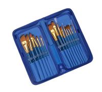 Ensemble De Pinceaux De Peinture D'artiste, 15 Tailles Différentes, Poils En Nylon Avec Un Étui De Transport, Parfait Pour La Peinture À L'huile Acrylique, À L'aquarelle, À La Gouache