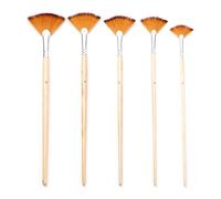 Ensemble de pinceaux en éventail, pinceaux Professionnels pour Peinture Acrylique, Pinceau d ' Artiste pour Aquarelle, Peinture sur Toile à l ' Huile, 5 pièces