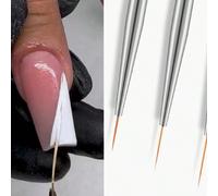 Ensemble de pinceaux pour liner d'ongles 7/9/11 mm, convient pour dessiner des lignes fines, des petits détails, une peinture délicate et un coloriage doux. Stylos pour nail art, pinceaux de peinture 