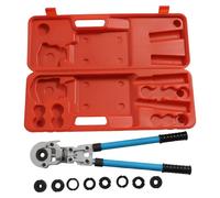 Ensemble de pinces à sertir PEX - Pince hydraulique de sertissage 6T - Rotative à 360° - 9 mâchoires de 12 à 32 mm pour tubes en cuivre et en aluminium composites - Pince à sertir pour tubes PB avec c